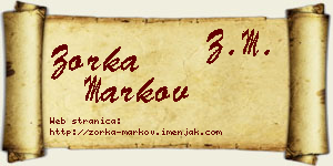 Zorka Markov vizit kartica